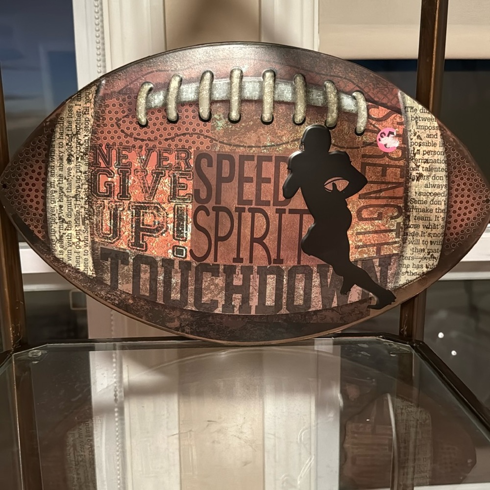 Open Road Decor Football-Metal